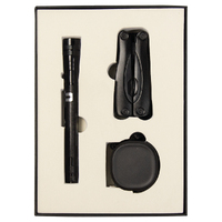 Набор подарочный Solution Superior Trio (Фонарь телескопический Tools Flashlight, рулетка Tools Trecker 3 метра, мультитул Tools Birmingham), черный