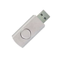 Корпус для флеш накопителя Twister 32GB, пластик Софт Тач, серебристый