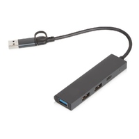 USB-хаб «Command» с коннектором 2-в-1 USB-C и USB-A, 2.0/3.0