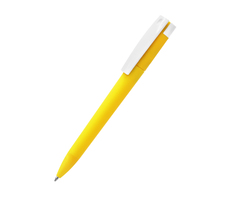 Ручка пластиковая T-pen софт-тач, желтая