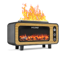 Светодиодный USB увлажнитель-аромадиффузор Vintage Fireplace, коричневый