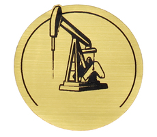 Шильд-наклейка нефть, золото