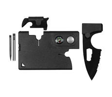 Карточка Tools leeds, 9 функций, инструменты из нержавеющей стали, корпус из полупрозрачного черного пластика