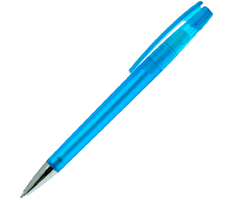 Ручка шариковая, пластиковая, фрост, голубой/серебристая, Z-PEN