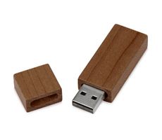 Флеш накопитель USB 2.0 Maple Square 32GB, клен, коричневый/коричневый