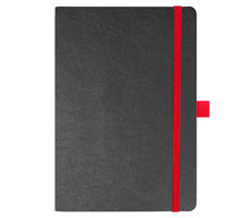 Блокнот Flexy Forest Urban Soft leather  А5, недатированный, с резинкой и петлей для ручки, в гибкой обложке, черно-красный