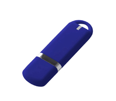 Флеш накопитель USB 2.0 Memo 32GB, пластик Софт Тач, синий/синий