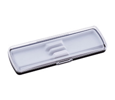 Футляр для ручки Pencase Smart Duo , пластик, для двух ручек, прозрачный/черный