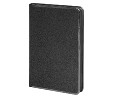 Ежедневник Alfa Techno Soft A5, черный, недатированный, в твердой обложке с металлическим элементом