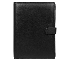Ежедневник в суперобложке Country Leather Sky A5+ из нат. кожи, черный, недатированный, с магнитным клапаном, в подарочной коробке