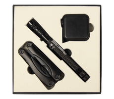 Набор подарочный Solution Superior Trio (Фонарь телескопический Tools Flashlight, рулетка Tools Master, 3 метра, Мультитул Tools Birmingham) черный