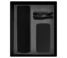 Набор подарочный Solution Prestige Trio (внешний аккумулятор, мультитул, термос), черный