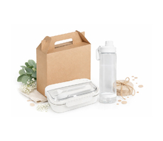 Набор подарочный Solution Everyday Kit  Duo (бутылка для воды, ланчбокс), белый