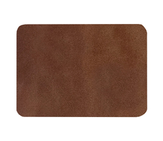 Шеврон Rectangle Smooth Leather размер 50*70 мм, коричневый, со скругленными углами