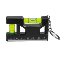 Брелок уровень Tools Pocket level, пластиковый, черный