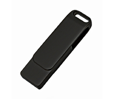 Флеш накопитель Bergamo, USB 2.0 16GB, металл, черный