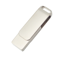 Флеш накопитель Bergamo, USB 2.0 16GB, металл, серебро