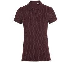 Рубашка поло женская Brandy Women, бордовая с белым, размер L