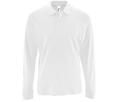 Рубашка поло мужская с длинным рукавом Perfect LSL Men белая, размер 3XL