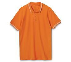 Рубашка поло Virma Stripes, оранжевая, размер S