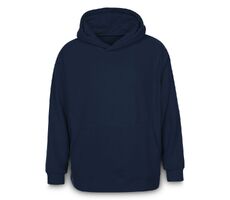 Худи флисовое унисекс Manakin, темно-синее, размер XS/S