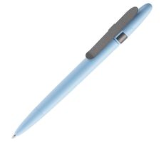 Ручка шариковая Prodir DS5 TSM Metal Clip, голубая с серым