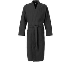 Халат вафельный Kimono, черный, размер M/L