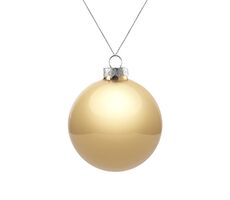 Оформительский шар Finery, 8 см, глянцевый золотистый