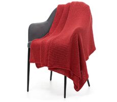Плед Knitly, красный (коралл)