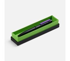 Ручка шариковая Inkolor в футляре, черная с фиолетовым