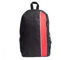 Рюкзак PLUS, чёрный/красный, 44 x 26 x 12 см, 100% полиэстер 600D