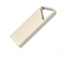 USB flash-карта SPLIT (16Гб), серебристая, 3,6х1,2х0,5 см, металл