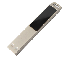 USB flash-карта LED с белой подсветкой (32Гб), серебристая, 6,6х1,2х0,45 см, металл