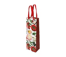 ПАКЕТ ПОДАРОЧНЫЙ ПОД БУТЫЛКУ PREMIUM "FLORA.ПИОНЫ", 12.3 x 36 x 9 см