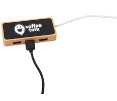 USB хаб с подсветкой лого «Reedia S5», 3*USB, 1*Type C