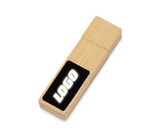 USB 2.0- флешка на 32 Гб c подсветкой логотипа «Bamboo LED»