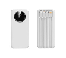 Зарядное устройство "Phantom" 10000 mAh с 4мя встроенными кабелями и цифровым индикатором заряда