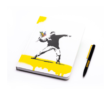 Набор Pininfarina Banksy Метатель цветов: шариковая ручка GrafeeX и блокнот линованный из каменной б